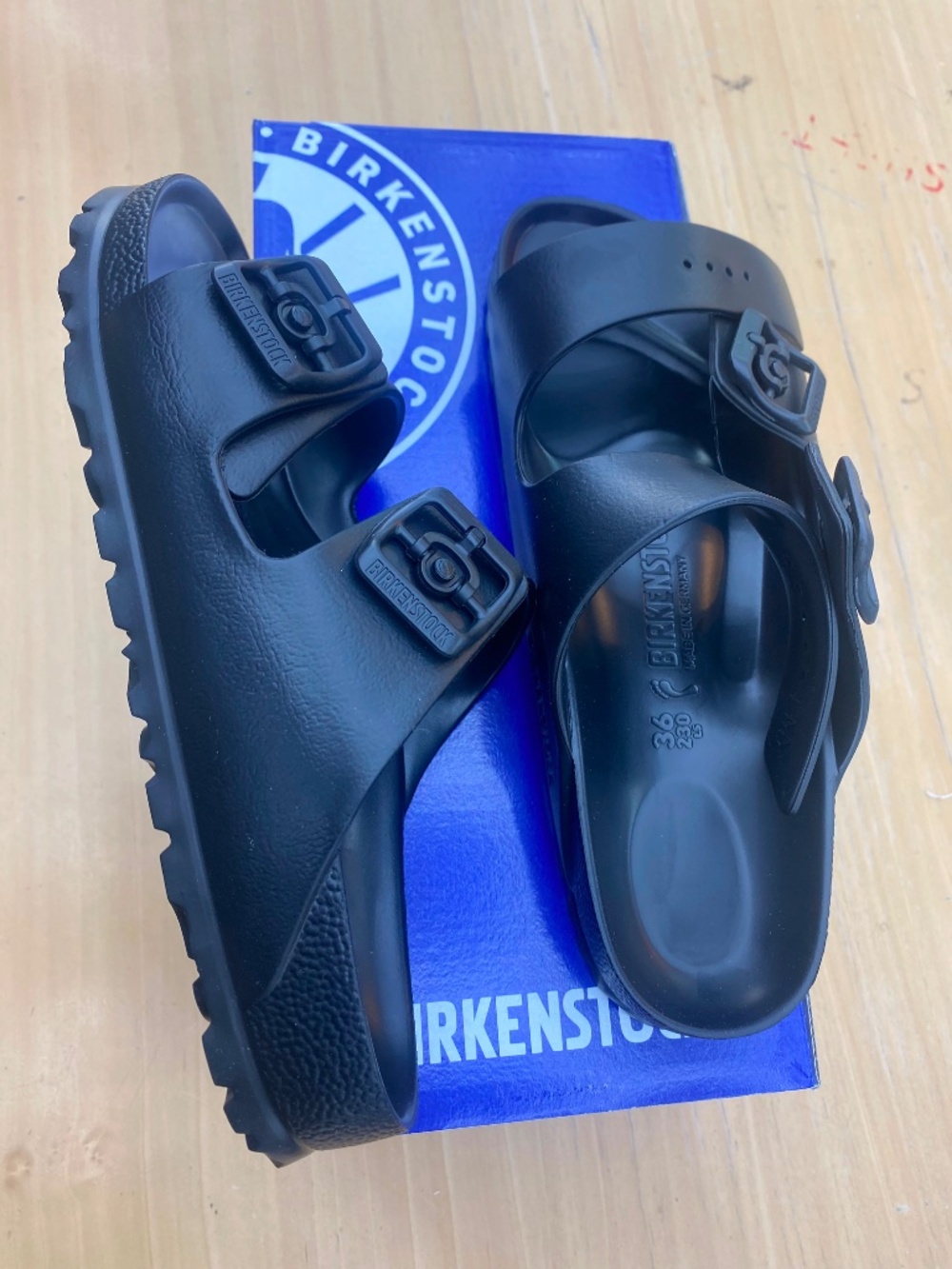 Title: Birkenstock Arizona EVA Black Slide Sandals Lightweight Waterproof Comfor - Picture 2 of 4